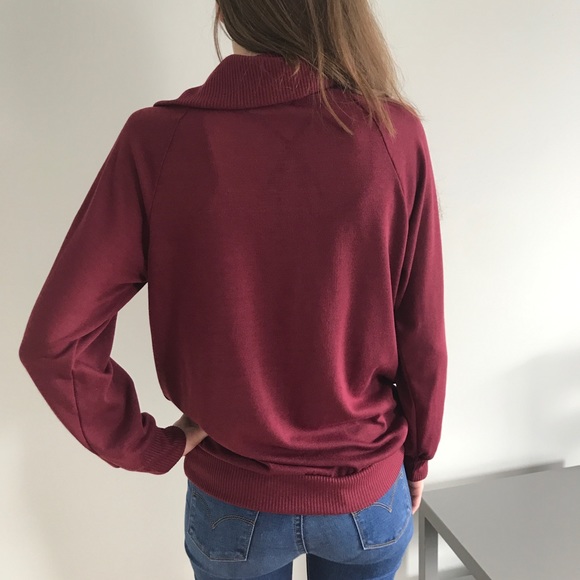 Cowl neck with button detail made in USA - Picture 6 of 7